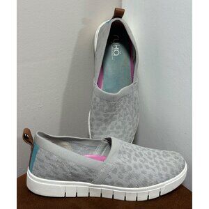 Ryka Women Animal Print Stretch Knit Slip-Ons Comfort Gray Size 9M